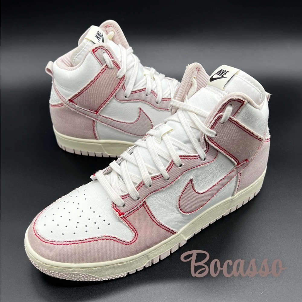Nike Dunk High 1985 Barely Rose Denim DQ8799-100 Mens Size 9